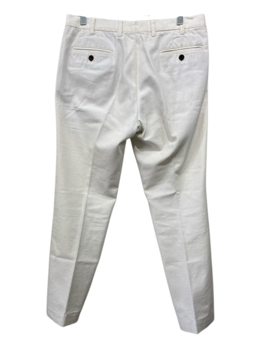 Sid Mashburn Size 33 White Cotton Solid Khakis Men's Pants White / 33