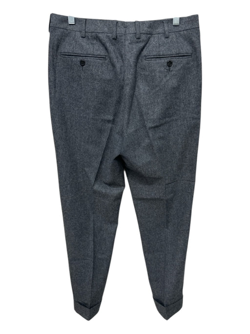 Sid Mashburn Size 33 Dark Gray Wool Blend Solid Dress Cuffed Men's Pants Dark Gray / 33