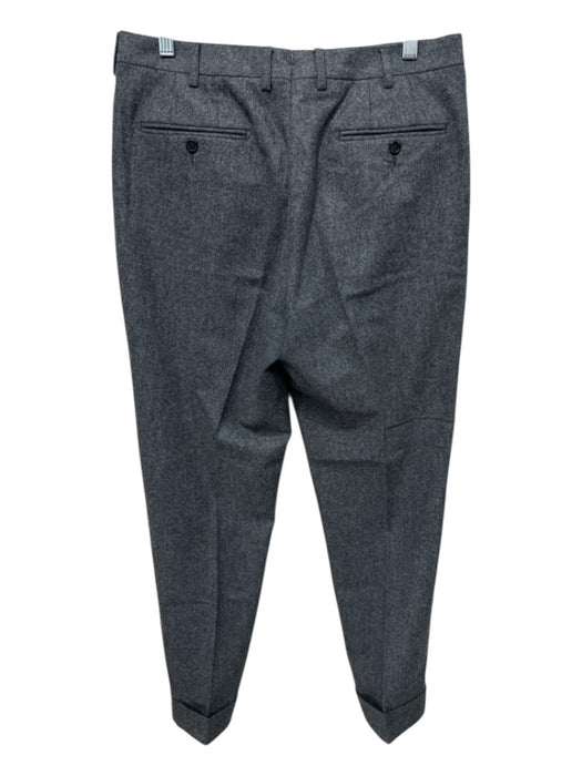 Sid Mashburn Size 33 Dark Gray Wool Blend Solid Dress Cuffed Men's Pants Dark Gray / 33