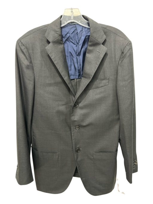 Sid Mashburn Dark Gray Wool Blend Solid 2 Button Men's Blazer Dark Gray / 48