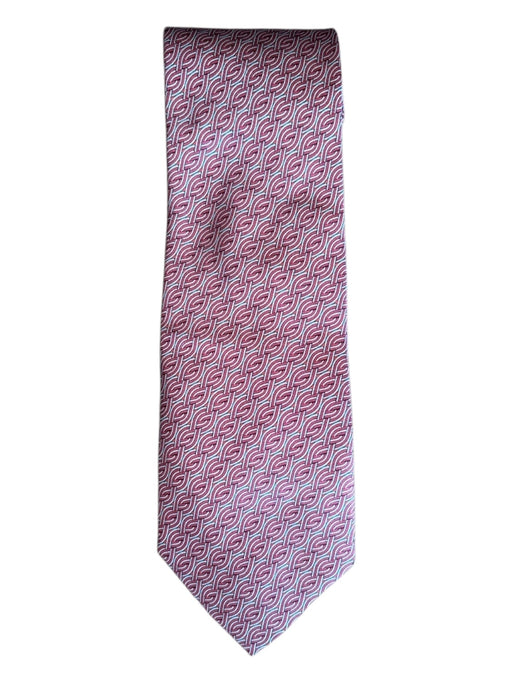 Hermes Purple & Silver Silk Abstract Men's Ties Purple & Silver