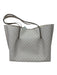 Michael Kors White & Grey Leather Monogram Shoulder Bag Magnetic Close Bag White & Grey / L