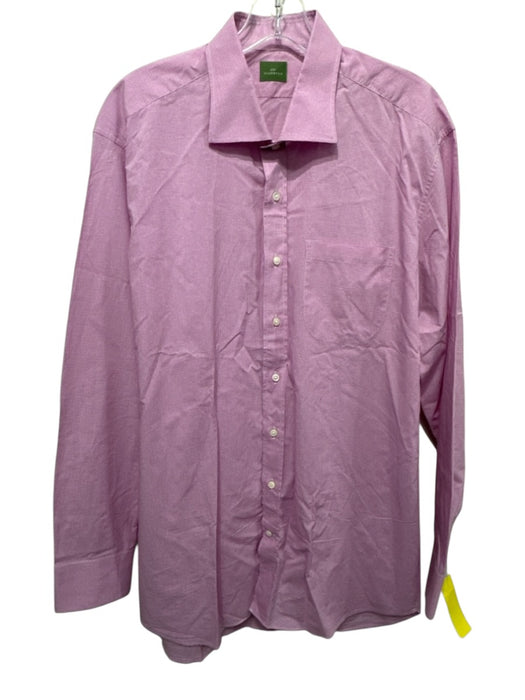 Sid Mashburn Size 17.5 Pink & White Cotton Plaid Cotton Men's Long Sleeve Shirt Pink & White / 17.5