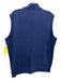 Peter Millar Size L Blue Rayon Solid Quarter Zip Men's Vest Blue / L