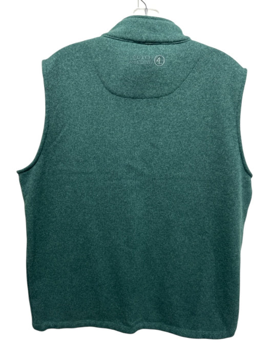 Peter Millar Size M Green Polyester Solid Quarter Zip Men's Vest Green / M