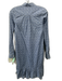 Ann Mashburn Size XS Blue & White Cotton Long Sleeve Floral 1/2 Button Dress Blue & White / XS