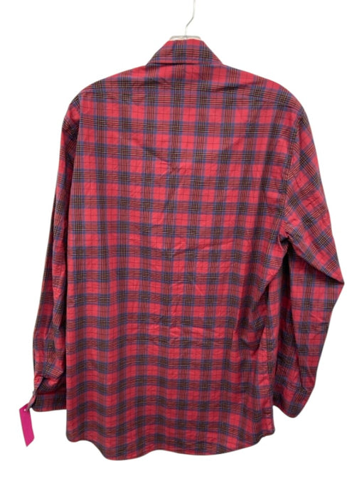Sid Mashburn Size M Red, Blue & Yellow Cotton Plaid Men's Long Sleeve Shirt Red, Blue & Yellow / M