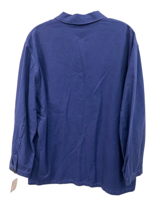 Sid Mashburn Size XL Navy Blue Cotton Solid Buttons Men's Jacket Navy Blue / XL