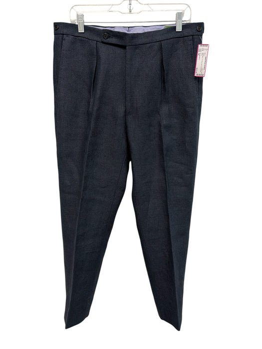 Sid Mashburn Size 50 Navy Blue Wool Zip Fly Men's Pants Navy Blue / 50