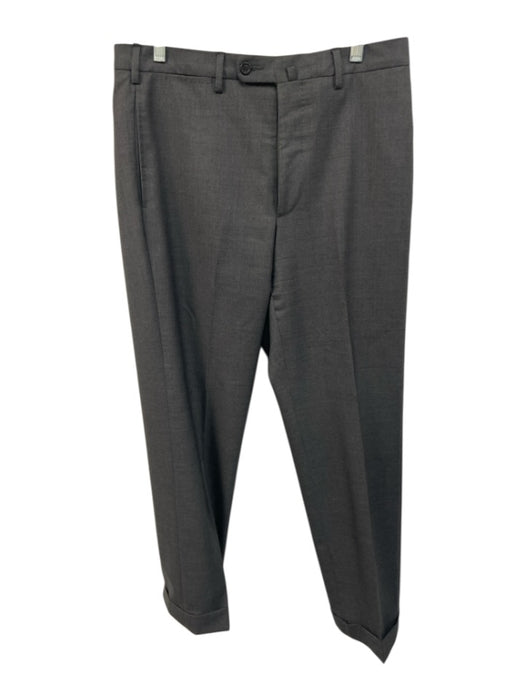 Sid Mashburn Size 32 Gray Wool Solid Zip Fly Men's Pants Gray / 32