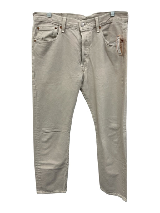 Levis Size 33 Beige Cotton Solid Khaki Jean Men's Pants Beige / 33