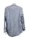 Sid Mashburn Size Est M White & Blue Cotton Striped Men's Long Sleeve Shirt White & Blue / Est M