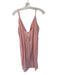 Reformation Size M Pink Linen Spaghetti Strap V Neck Midi Dress Pink / M