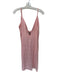 Reformation Size M Pink Linen Spaghetti Strap V Neck Midi Dress Pink / M