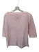 Boss Size 10 Peach & White Cotton Long Sleeve Striped Boat Neck Side Zip Top Peach & White / 10