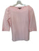 Boss Size 10 Peach & White Cotton Long Sleeve Striped Boat Neck Side Zip Top Peach & White / 10