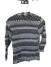 Alberto Makali Size L Black, gray & white Polyester Chevron Zip Up Jacket Black, gray & white / L