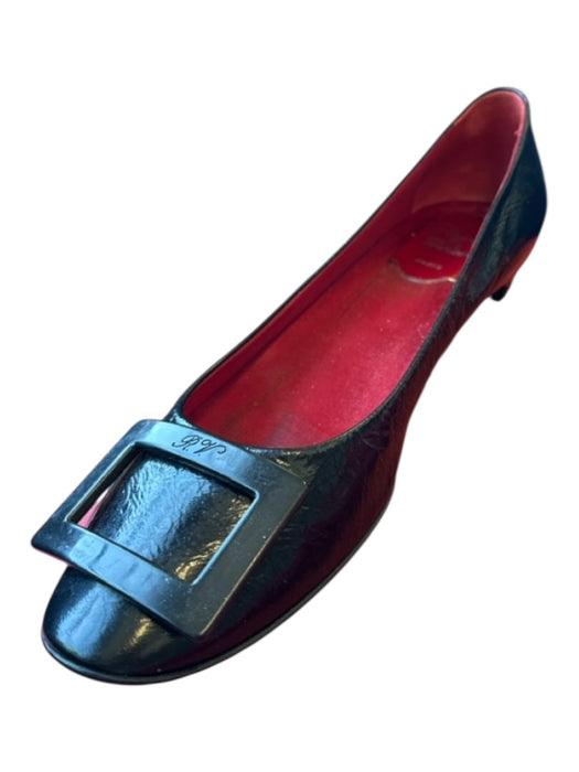 Roger Vivier Shoe Size 36 Black Leather Buckle Flats Black / 36
