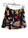 Lisa Says Gah Size M Black & Multi Rayon Elastic Waist Above Knee Skort Skirt Black & Multi / M