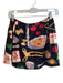 Lisa Says Gah Size M Black & Multi Rayon Elastic Waist Above Knee Skort Skirt Black & Multi / M