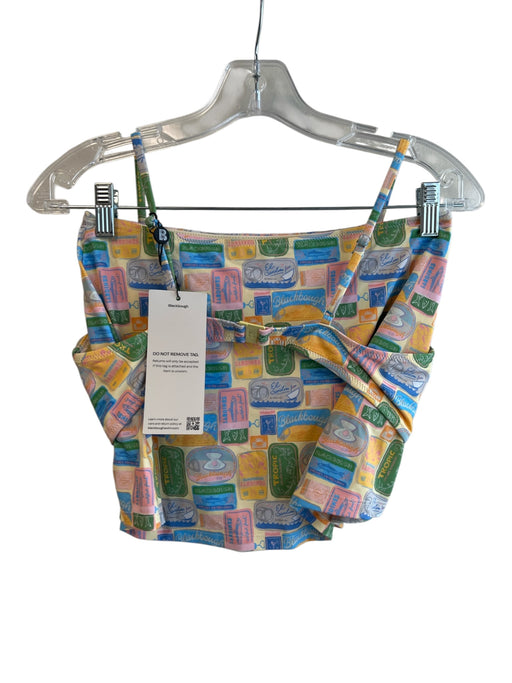 Blackbough Size M Blue & Multi Nylon Skirt tin fish print Triangle Swimsuit Blue & Multi / M