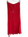 Rumored Size M Red Viscose Elastic Waist Floral Print Semi Sheer Midi Skirt Red / M