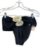 Same Los Angeles Size M Black Polyester & Spandex 2 Piece Rosette Swimsuit Black / M