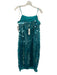 Trina Turk Size 8 Teal Blue Polyester Spaghetti Strap All Over Sequins Dress Teal Blue / 8
