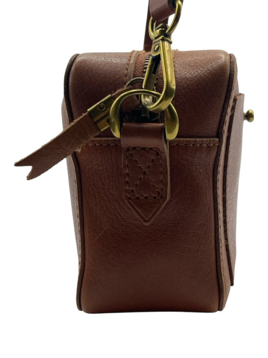 Madewell Brown Leather Zip Close Crossbody Bag Brown / Small