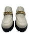 Anthropologie Shoe Size 8 White Leather Platform Goldtone Hardware Loafers White / 8