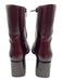 Jeffrey Campbell Shoe Size 9 Burgundy Red Leather Upper Side Zip Ankle Boots Burgundy Red / 9