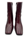 Jeffrey Campbell Shoe Size 9 Burgundy Red Leather Upper Side Zip Ankle Boots Burgundy Red / 9