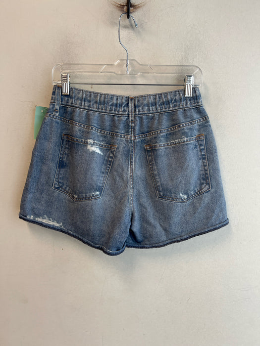 Rag & Bone Size XS Blue Cotton Stretch Waist Side Pockets Short Shorts Shorts