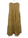 Olivia James Size S Tan, Yellow & Blue Cotton Sleeveless Plaid Piquet Dress Tan, Yellow & Blue / S