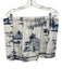 Katie Kime Size L Navy & white Modal & Cotton Short Sleeve Drawstring Short Set Navy & white / L