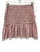 Stellah Size S Red, Pink & White Cotton Smocked Ruffle Hem Above knee Skirt Red, Pink & White / S