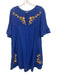 Free People Blue, Yellow & Multi Cotton Short Sleeve Floral Embroidery Dress Blue, Yellow & Multi