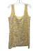 Emily McCarthy Size S Yellow & Cream No Fabric Tag Square Neck Knee length Dress Yellow & Cream / S