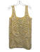 Emily McCarthy Size S Yellow & Cream No Fabric Tag Square Neck Knee length Dress Yellow & Cream / S