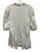Emily McCarthy Size S White & Gold No Fabric Tag 1/2 Balloon Sleeve Tiered Dress White & Gold / S