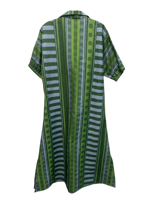 Emily McCarthy Size S Green & Blue No Fabric Tag 1/2 Dolman Sleeve Dress Green & Blue / S