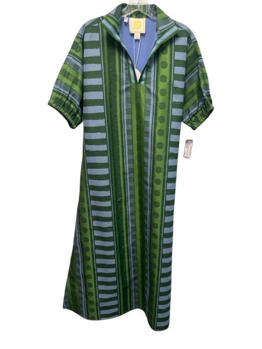 Emily McCarthy Size S Green & Blue No Fabric Tag 1/2 Dolman Sleeve Dress Green & Blue / S