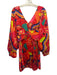 Alden Adair Size S Red, Yellow & Multi No Fabric Tag Long Balloon Sleeve Dress Red, Yellow & Multi / S