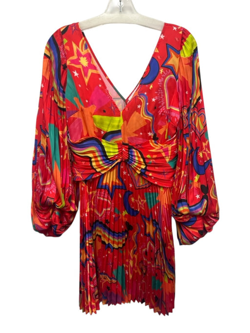 Alden Adair Size S Red, Yellow & Multi No Fabric Tag Long Balloon Sleeve Dress Red, Yellow & Multi / S