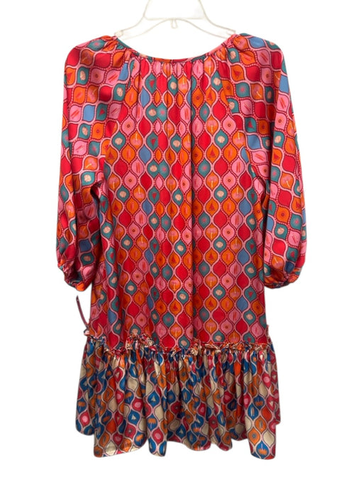 Alden Adair Size S Pink, Orange & blue No Fabric Tag Long Balloon Sleeve Dress Pink, Orange & blue / S