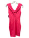 Ted Baker Size 1 Neon Pink Polyester Blend Sleeveless Gold Zipper Fitted Dress Neon Pink / 1