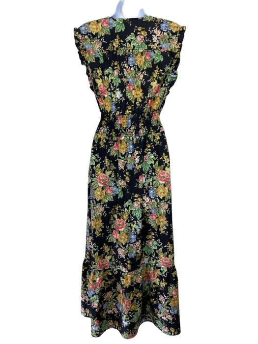 Derek Lam 10 Crosby Size S / 6 Black & Multi Cotton Blend floral print Dress