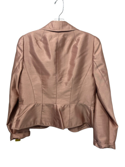 Kay Unger Size Est S Rose Gold Silk Embroidered Zip & Hook Closure Skirt Set Rose Gold / Est S