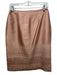 Kay Unger Size Est S Rose Gold Silk Embroidered Zip & Hook Closure Skirt Set Rose Gold / Est S