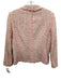 Lillie Rubin Size 4 Pink & Multi Silk Tweed Fringe Hem Button Front Skirt Set Pink & Multi / 4